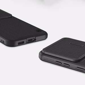 Nillkin Textured S suojakuori Samsung Galaxy S23+:lle panssaroitu kuori kameransuojalla musta