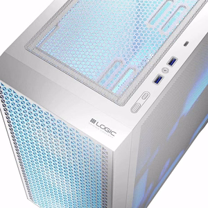 Logic DART PRO ARGB MIDI USB-C -tietokonerunko, valkoinen
