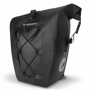 Vedenpitävä pyörän tavaratelinelaukku Wozinsky WBB24BK, 25 l, musta
