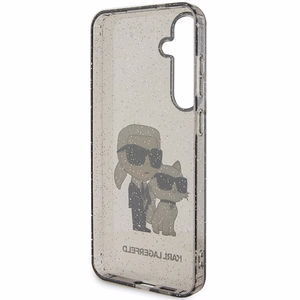 Karl Lagerfeld Glitter Karl & Choupette kovakuori Samsung Galaxy S24+:lle - musta/musta