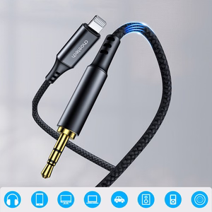Choetech AUX009 Lightning / mini jack 3.5mm kaapeli 2 m - musta