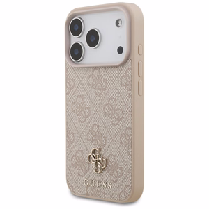 Guess 4G Small Classic Logo MagSafe -suojakuori iPhone 18 Pro / 17 Pro – vaaleanpunainen