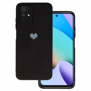 Vennus Silikoninen Heart Suojakuori Xiaomi Redmi 10:lle design 1 musta