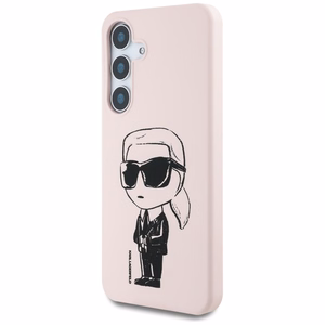 Karl Lagerfeld Silikoninen Graffiti Ikonik Printed Logo MagSafe Suojakuori Samsung Galaxy S25 Vaaleanpunainen