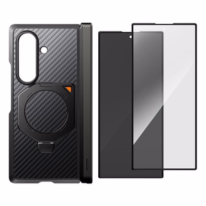 Supcase UB Aero MagSafe 2-osainen suojakuori- ja tietosuojanäytönsuojapakkaus Samsung Galaxy Z Fold 8 Ultra -puhelimelle – musta