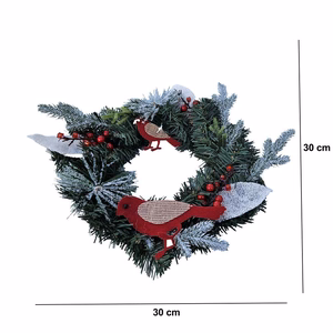 Koristeellinen joulukranssi 30 cm RC-K-512 vihreä