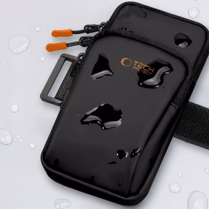 Tech-Protect M7 Universal Sport Armband Suojakuori - Musta ja Oranssi
