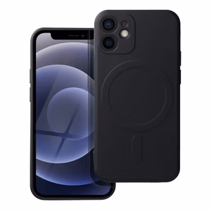 Silikoninen Suojakuori iPhone 12 MINI:lle Mag Cover MagSafe-yhteensopiva musta