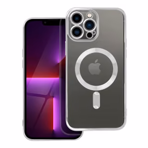 Case for iPhone 13 PRO MAX Electro Mag Cover compatible with MagSafe silver