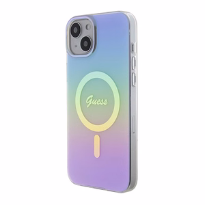 Guess IML Iridescent MagSafe suojakuori iPhone 15 Plus:lle - violetti