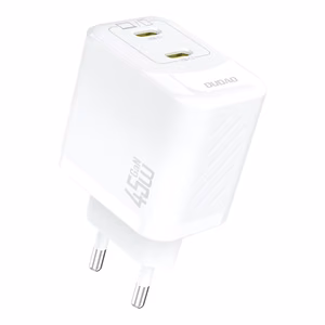 Dudao A28PEU PD 45W GaN 2xUSB-C seinälaturi - valkoinen