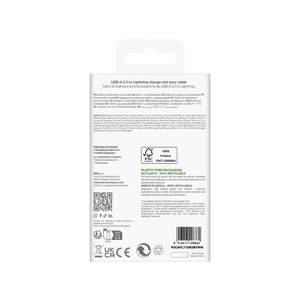 Puro TPE 12W USB-A - Lightning Kaapeli 2m - valkoinen