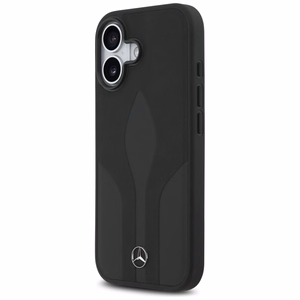 Mercedes Leather The Move MagSafe Suojakuori iPhone 17:lle - Musta