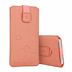 Wonder Deko Pouch Case (Size XXL) for Samsung S25 Ultra/S24 Ultra/M35/M23/A16 5G/Xiaomi Redmi 14C peach