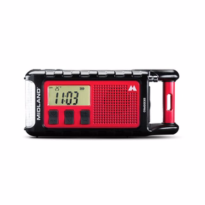 Midland ER300 PRO -hätäradio 10000 mAh:n akulla