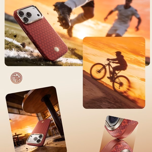 Benks ArmorGrid Edge X9 Air Navigator Kevlar-suojakuori (C.K.FL.AP.RD.X069) iPhone 18 Pro / 17 Pro -puhelimille, punainen (Sawy Red)