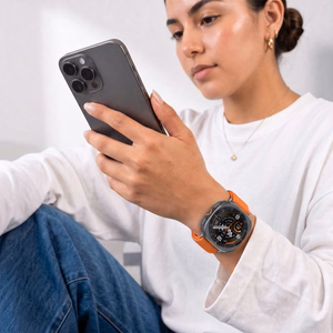 Tech-Protect Nylon Clasp -ranneke mallille Samsung Galaxy Watch Ultra 47 mm – oranssi