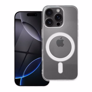 Suojakuori iPhone 16 PRO:lle Clear Case 2 mm Mag Cover yhteensopiva MagSafe (kameransuoja) läpinäkyvä