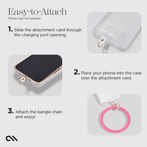Case-Mate Phone Bangle wrist strap for smartphones, fuchsia