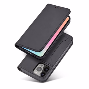 Magnet Card Suojakuori Samsung Galaxy S23+:lle - läppäkuori lompakko jalusta musta