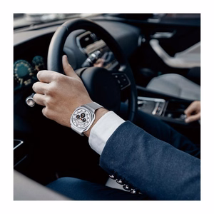 Dux Ducis MILANESE ranneke ruostumaton teräs magneettinen 47 mm hopeinen
