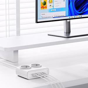 Orico PDC25 25W 6in1 jatkojohto 2x AC + 2x USB-A + 2x USB-C - valkoinen
