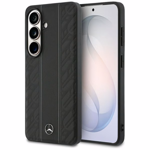 Mercedes Laurel Leaves Vertical Stripes MagSafe suojakuori Samsung Galaxy S26:lle musta
