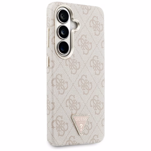 Guess 4G Triangle Logo suojakuori laitteelle Samsung Galaxy S26, MagSafe-yhteensopiva, vaaleanpunainen