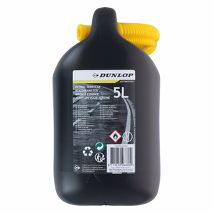 Dunlop-polttoainekanisteri suppilolla, 5 l, musta