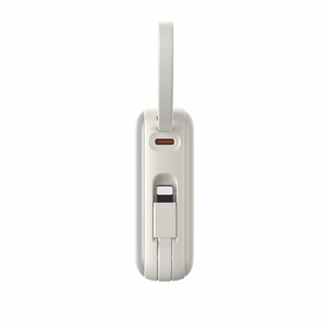 Joyroom JR-PBF27 10000mAh 22.5W tehopankki sisäänrakennetuilla USB-C- ja Lightning-kaapeleilla - valkoinen