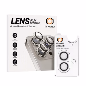 Karkaistu lasi Tel Protect 3D Lens kameralle iPhone 17:lle läpinäkyvä (linssiä 2 kpl)