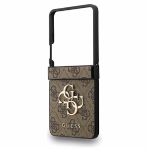 GUESS Suojakuori SAMSUNG Z Flip7 GUHCZF74GMGBR (PU Leather 4G Metal Logo) ruskea