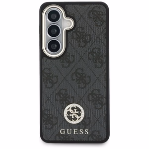 Guess 4G Big Rhinestone Triangle Strap MagSafe -suojakuori Samsung Galaxy S26:lle musta