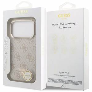 Guess 4G Triangle Logo MagSafe -suojakuori iPhone 17 Pro - ruusukulta