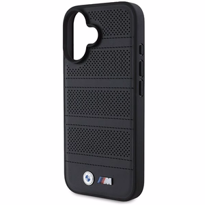BMW M Perforated And Stitched Line MagSafe Suojakuori iPhone 16:lle - musta