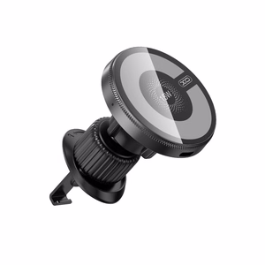XO magneettinen autoteline CX025 langattomalla induktiivisella laturilla 15W musta ilmaventtiiliin MagSafe-yhteensopiva