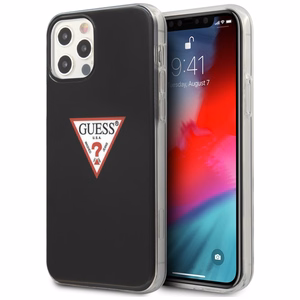 Guess GUHCP12MPCUCTLBK iPhone 12/12 Pro 6.1" musta/musta kovakotelo Triangle-mallisto