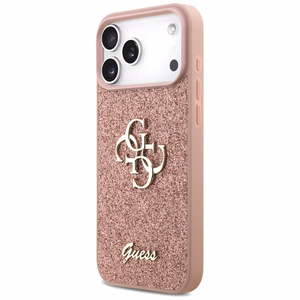 Guess Fixed Glitter Big 4G suojakuori iPhone 17 Pro Max - pinkki