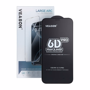 Musta 6D Pro Veason -suojalasisarja SET10in1 iPhone 17 Pro / 18 Pro -puhelimelle