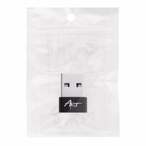 Sovitin USB A 2.0 - USB C ART C14 OTG musta