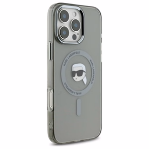 Karl Lagerfeld Suojakuori iPhone 16 Pro 6.3 KLHMP16LHLSKIK Musta Kova IML Metal Karl Head MagSafe