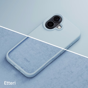 Etteri Silicone case for iPhone 16 Plus 6,7" light blue