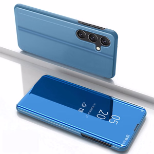 Clear View Case for Samsung Galaxy S25+ Cover with Flip - Blue