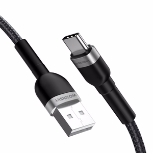 Wozinsky WNBAC1 USB-A / USB-C 2.4A kaapeli 1 m - musta