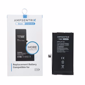 AmpSentrix Basic akku iPhone 13:lle (suurikapasiteettinen 3500 mAh)