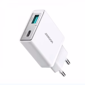 Joyroom JR-TCF14 20W USB-A USB-C Super Slim seinälaturi - valkoinen