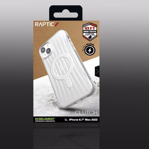 Raptic X-Doria Clutch Kotelo iPhone 14 Plus MagSafe takakansi läpinäkyvä