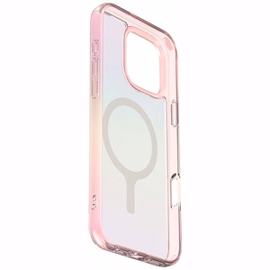 Uniq Iridescia Magclick Lataus Suojakuori iPhone 16 Pro:lle - Vaaleanpunainen