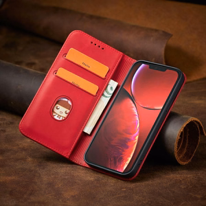 Magneetti Fancy Case tapauksessa iPhone 14 Pro flip kansi lompakko jalusta punainen