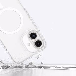 AmazingThing Titan Pro Mag Suojakuori Magneettisella Renkaalla iPhone 16:lle - läpinäkyvä
